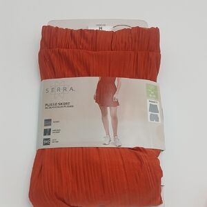 Serra Vibrant Orange Plisse Skort